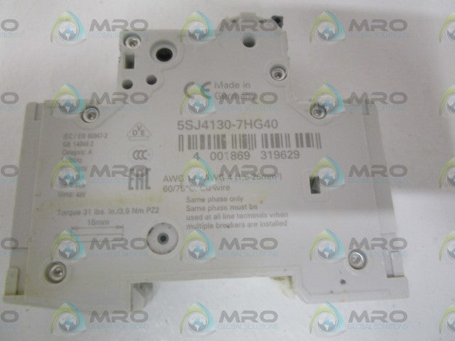 SIEMENS 5SJ4130-7HG40 CIRCUIT BREAKER 30A *NEW NO BOX*