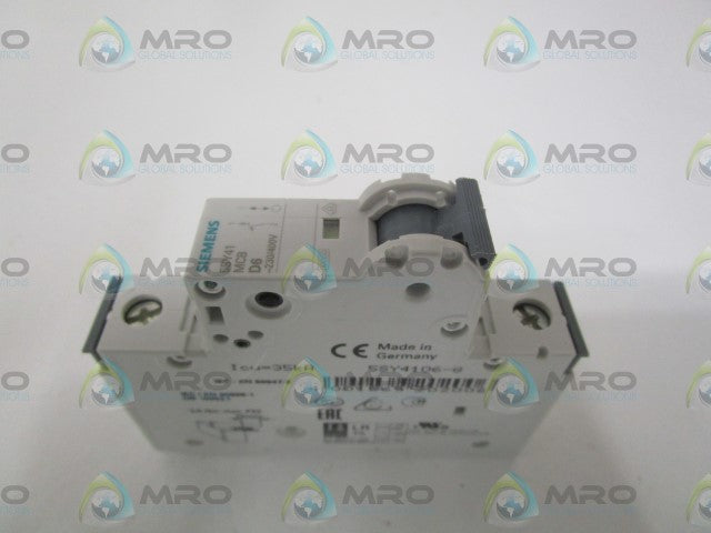 SIEMENS 5SY4106-8 CIRCUIT BREAKER 230/400V *NEW NO BOX*