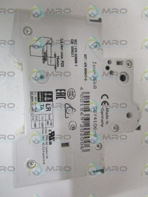 SIEMENS 5SY4106-8 CIRCUIT BREAKER 230/400V *NEW NO BOX*