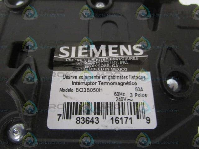 SIEMENS BQ3B050H CIRCUIT BREAKER 50A *NEW NO BOX*