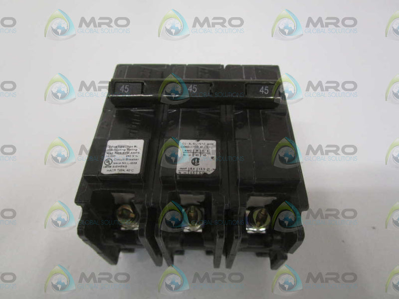 SIEMENS B345 CIRCUIT BREAKER 45A (CHIPPED) *NEW NO BOX*