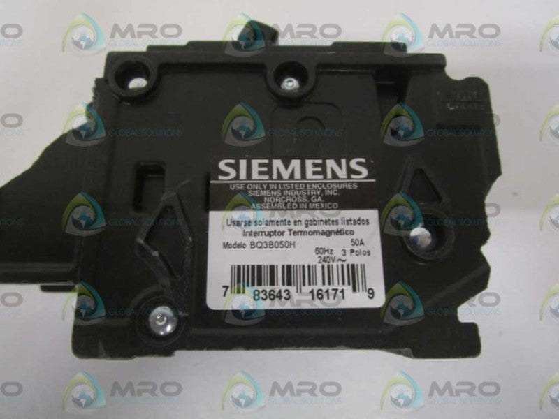 SIEMENS BQ3B050H CIRCUIT BREAKER 50A (CRACKED/CHIPPED) *NEW NO BOX*
