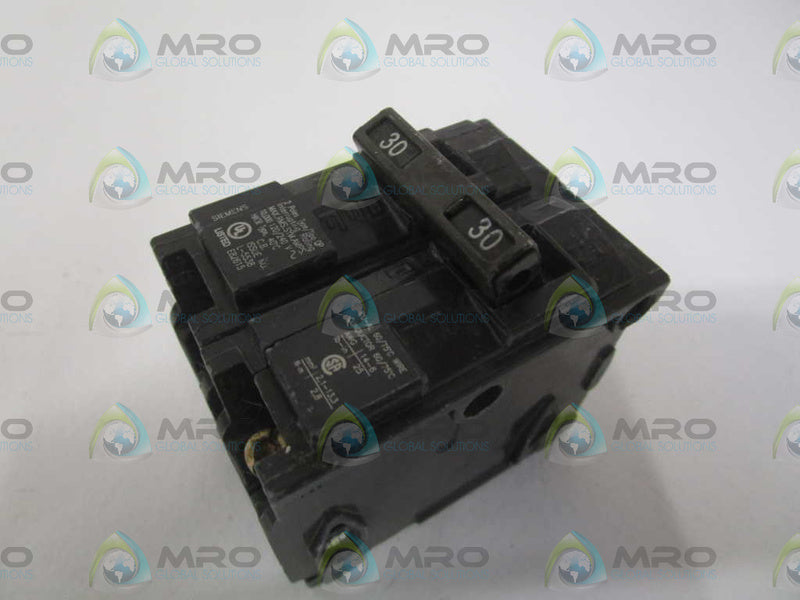 SIEMENS Q230 CIRCUIT BREAKER 30A *USED*