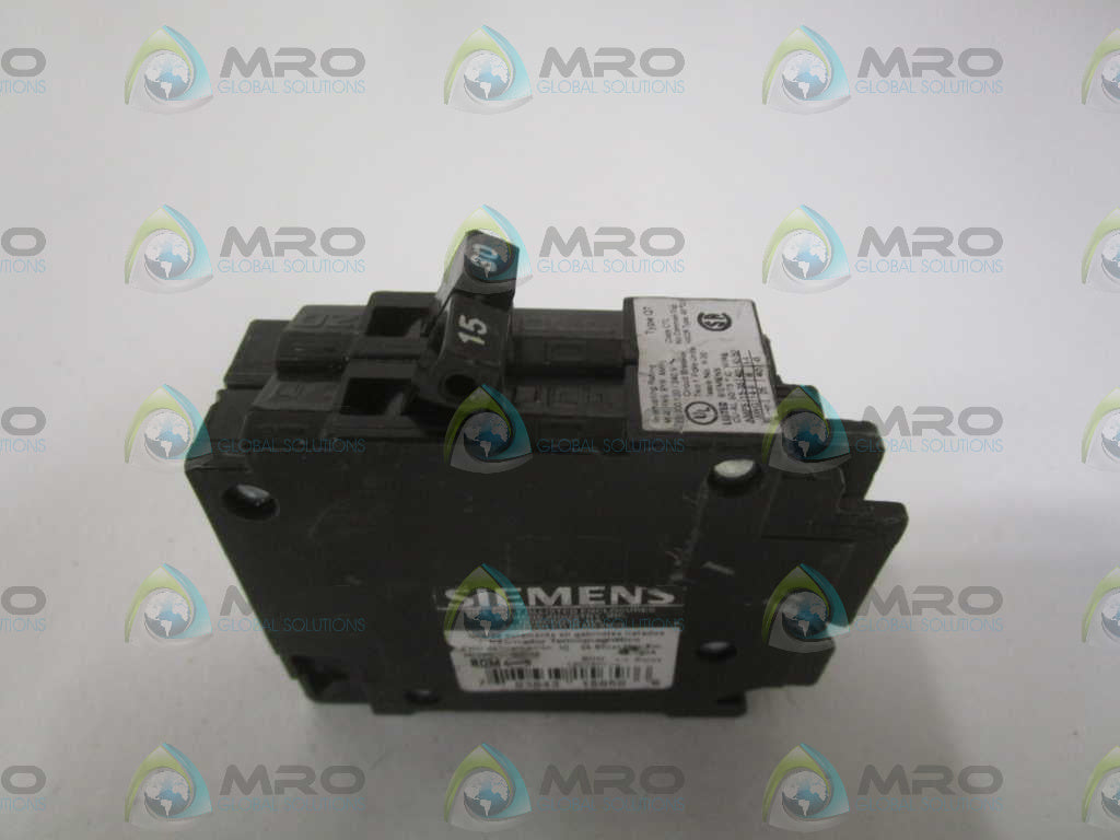 SIEMENS Q3015 CIRCUIT BREAKER 30-15A (CHIPPED) *NEW NO BOX*