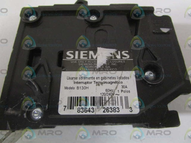 SIEMENS B130H CIRCUIT BREAKER 30A (CHIPPED) *NEW NO BOX*