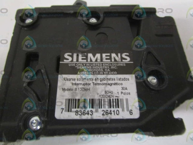 SIEMENS B130HH CIRCUIT BREAKER 30A *USED*