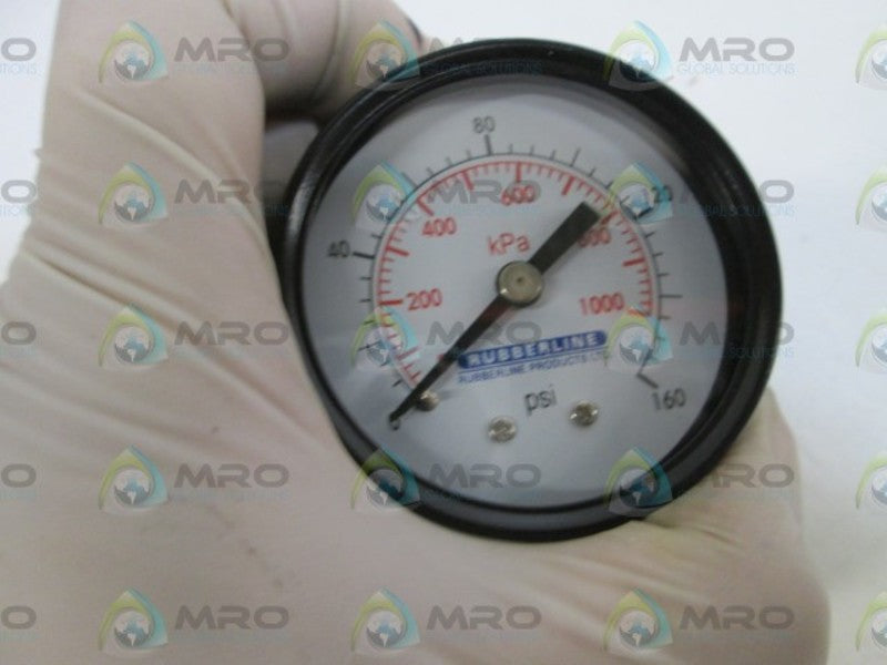 RUBBERLINE PRESSURE GAUGE 0-160 PSI 1409-RUB  NSMP
