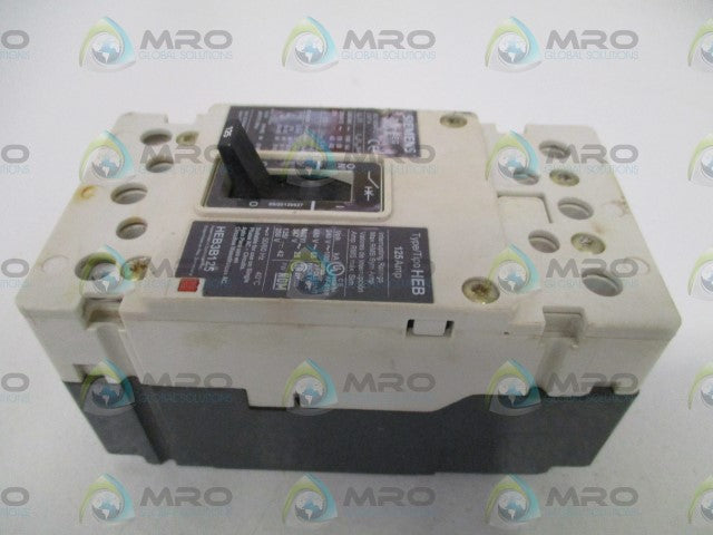 SIEMENS HEB3B125 CIRCUIT BREAKER 125A *USED*