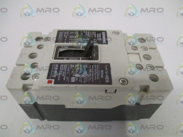 SIEMENS HEB3B090 CIRCUIT BREAKER 90A (CHIPPED) *USED*