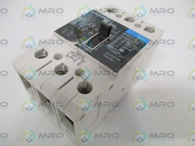 SIEMENS NGG3B015 CIRCUIT BREAKER 15A (CHIPPED) *USED*