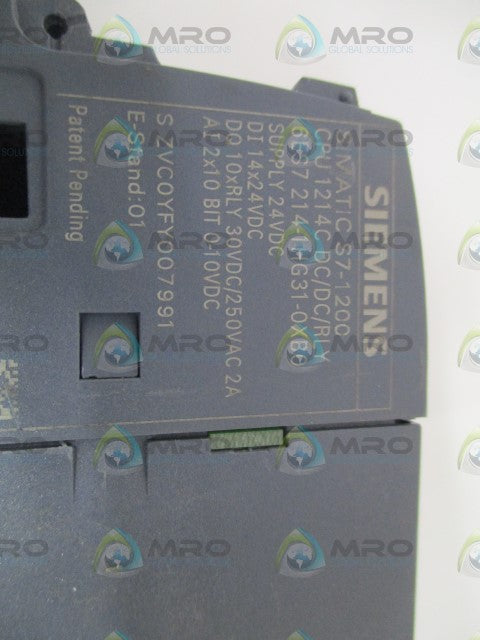 SIEMENS 6ES7214-1HG31-0XB0 CPU MODULE *USED*