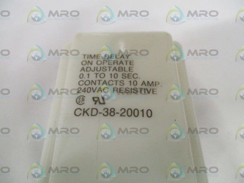POTTER & BRUMFIELD CKD-38-20010 TIME DELAY RELAY 240VAC 0.1-10SEC *NEW NO BOX*