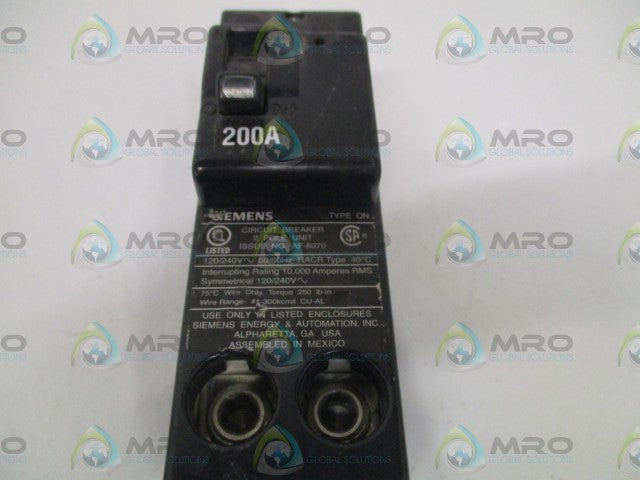SIEMENS QN2200 CIRCUIT BREAKER 220A *USED*