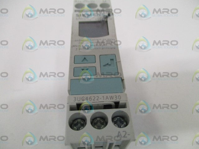 SIEMENS 3UG4622-1AW30 CURRENT SENSING RELAY (CRACKED) *USED *