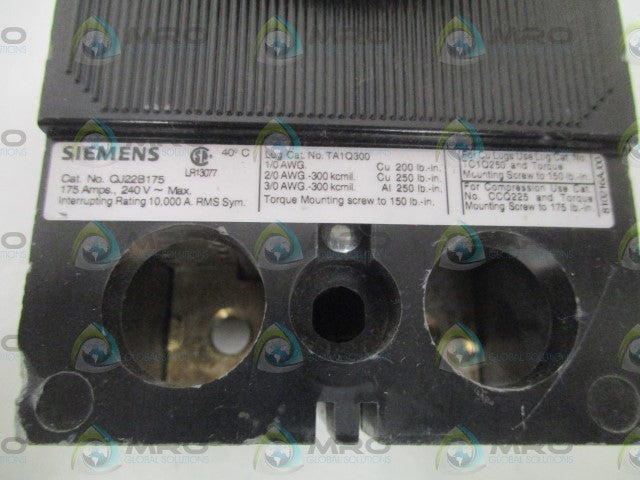 SIEMENS QJ22B175 CIRCUIT BREAKER 175A *NEW NO BOX*