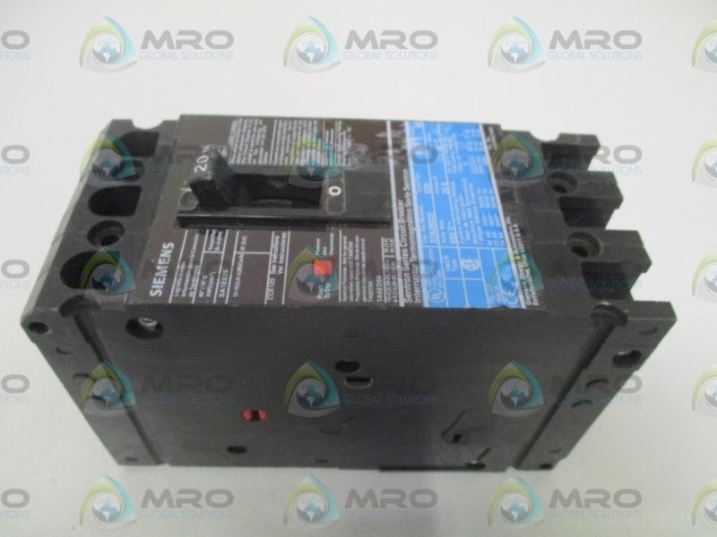 SIEMENS ED63B020 CIRCUIT BREAKER 20A (CRACKED) *NEW NO BOX*