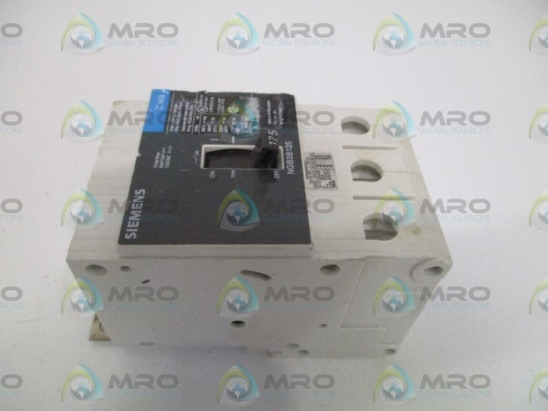 SIEMENS NGB3B125 CIRCUIT BREAKER 125A *USED*