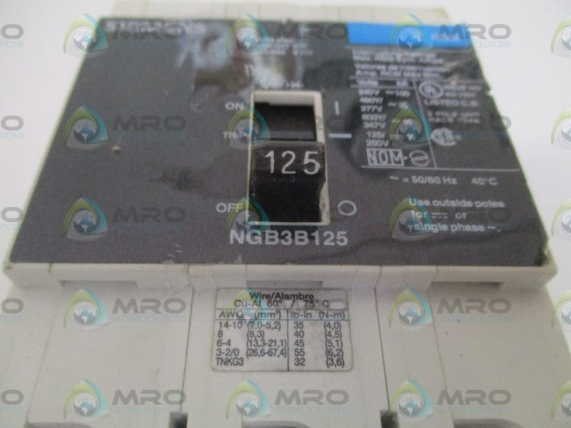 SIEMENS NGB3B125 CIRCUIT BREAKER 125A *USED*