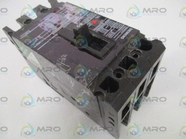 SIEMENS HED43B080 CIRCUIT BREAKER 80A (CHIPPED/CRACKED) *USED*