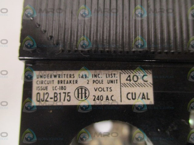 Siemens ITE  QJ2-B175 CIRCUIT BREAKER 175A *USED*