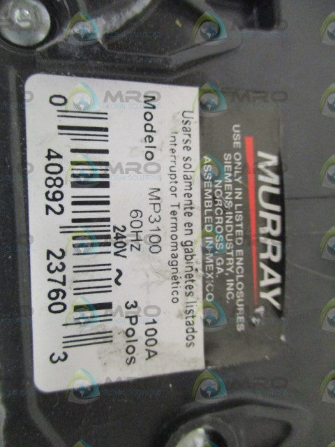 MURRAY MP3100 CIRCUIT BREAKER (AS PICTURED) *NEW NO BOX*