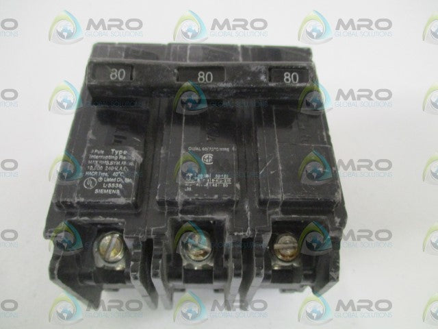SIEMENS Q380 CIRCUIT BREAKER 80A (CRACKED) *NEW NO BOX*