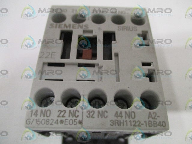 SIEMENS 3RH1122-1BB40 CONTROL RELAY *NEW NO BOX*
