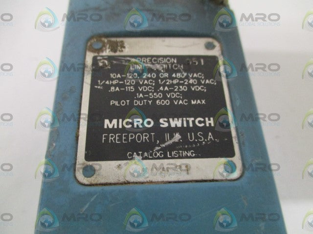 MICROSWITCH 208LS1 LIMIT SWITCH (AS PICTURED) *USED*
