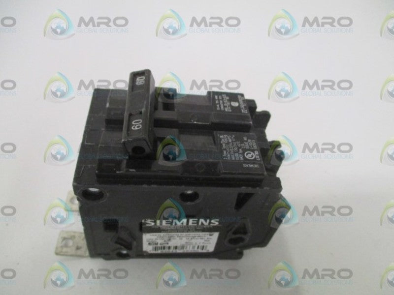 SIEMENS B260 CIRCUIT BREAKER 60A (AS PICTURED) *NEW NO BOX*