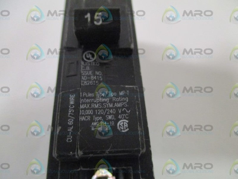 INDUSTRIAL MRO MP-T 2POLE 15AMP (AS PICTURED) *NEW NO BOX*