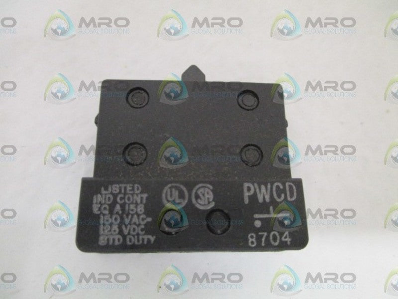 MICRO SWITCH PWCD  CONTACT BLOCK *USED*