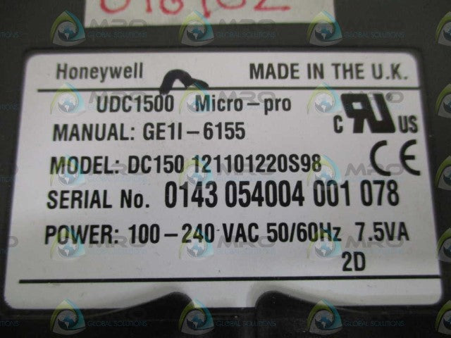 HONEYWELL DC150121101220S98 TEMPERATURE CONTROLLER *NEW NO BOX*