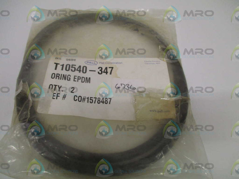 PALL T10540-347 ORING (PACKAGE OF 2) *NEW IN FACTORY BAG*