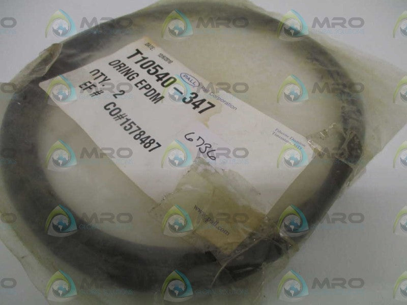 PALL T10540-347 ORING (PACKAGE OF 2) *NEW IN FACTORY BAG*