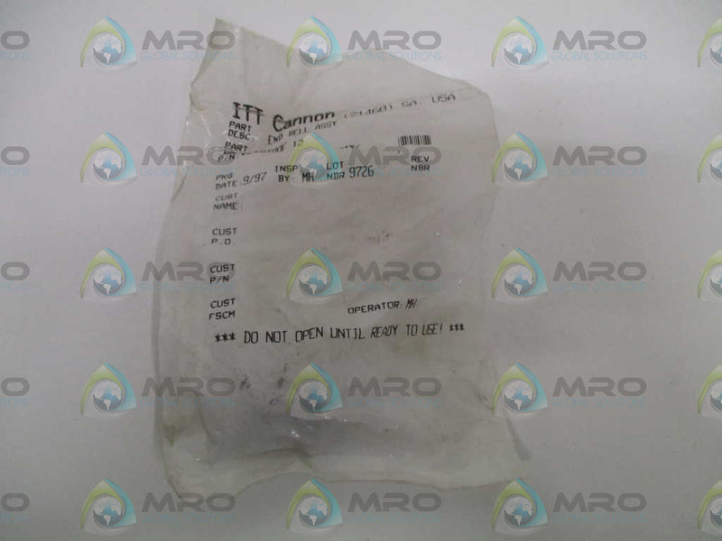 ITT CANNON KPT00F12 END BELL ASSEMBLY *NEW IN FACTORY BAG*