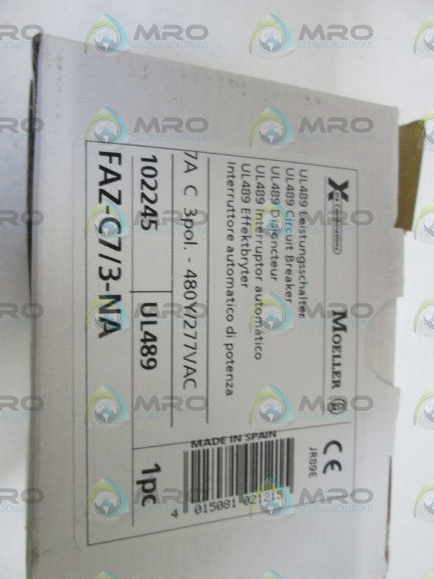 MOELLER CIRCUIT BREAKER FAZ-C7/3-NA *NEW IN BOX*
