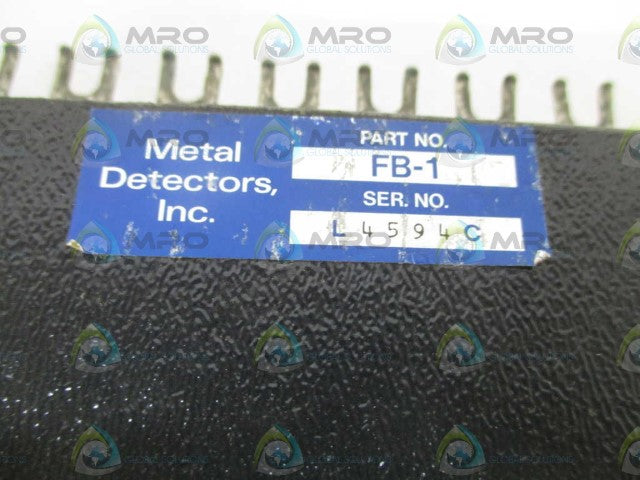METAL DETECTORS, INC. FB-1 FUNCTION BLOCK *USED*