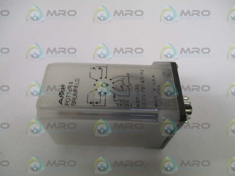 POTTER & BRUMFIELD KBP11AG RELAY 120V *USED*