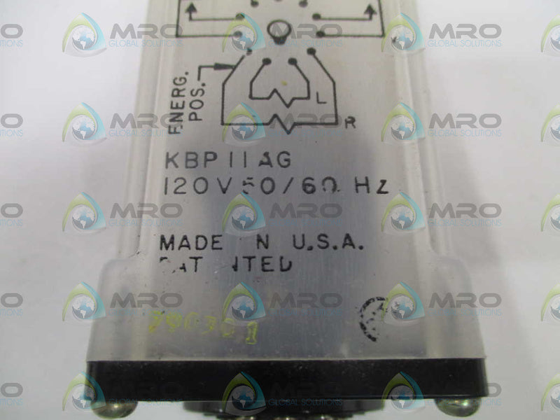 POTTER & BRUMFIELD KBP11AG RELAY 120V *USED*