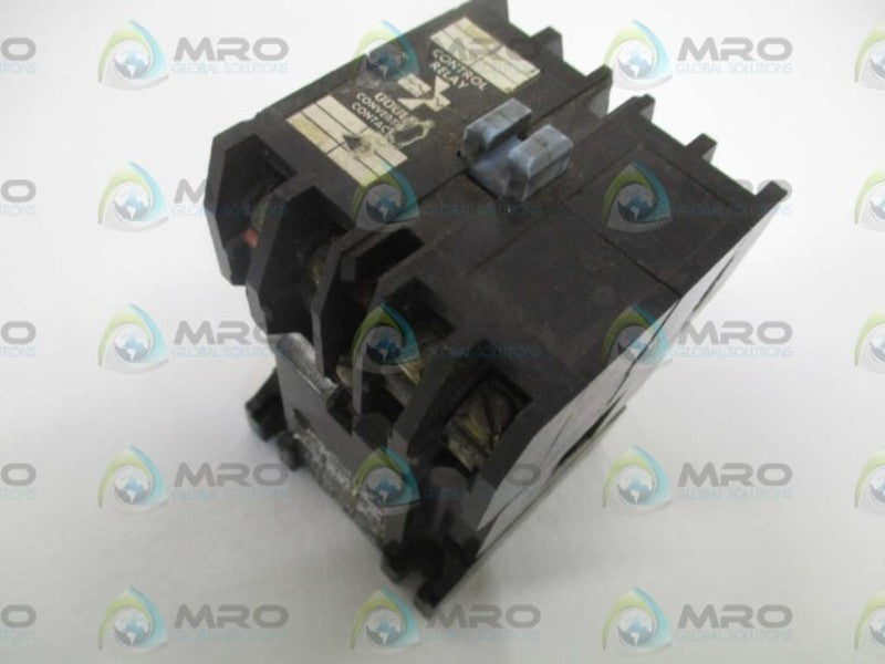 GOULD J20B40 CONTROL RELAY 120/110V *USED*