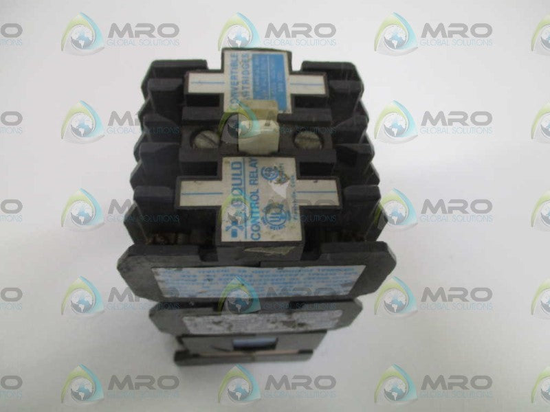 GOULD J20C40 CONTROL RELAY 120/110V *USED*