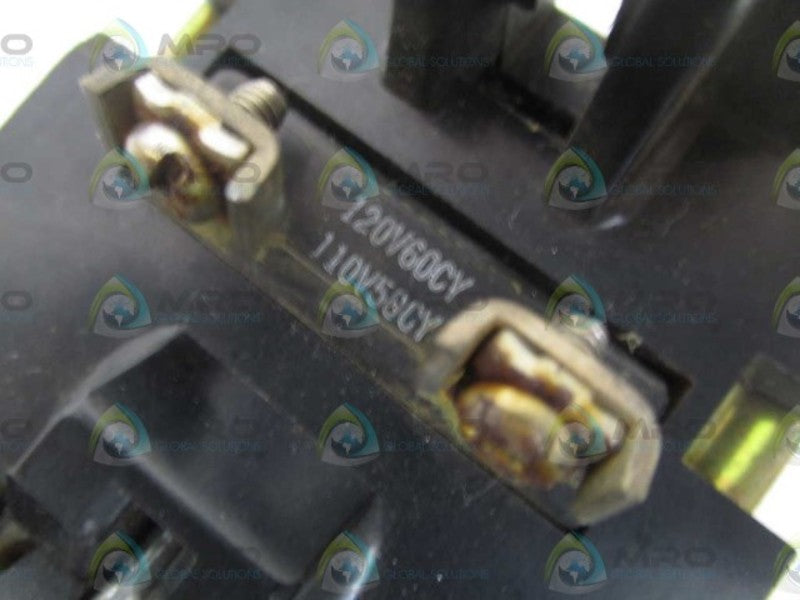 GOULD J20C40 CONTROL RELAY 120/110V *USED*