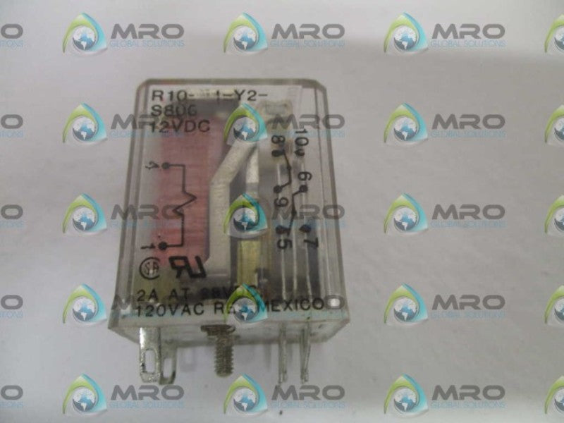 POTTER & BRUMFIELD R10-T1-Y2-S800 RELAY 12VDC *USED*
