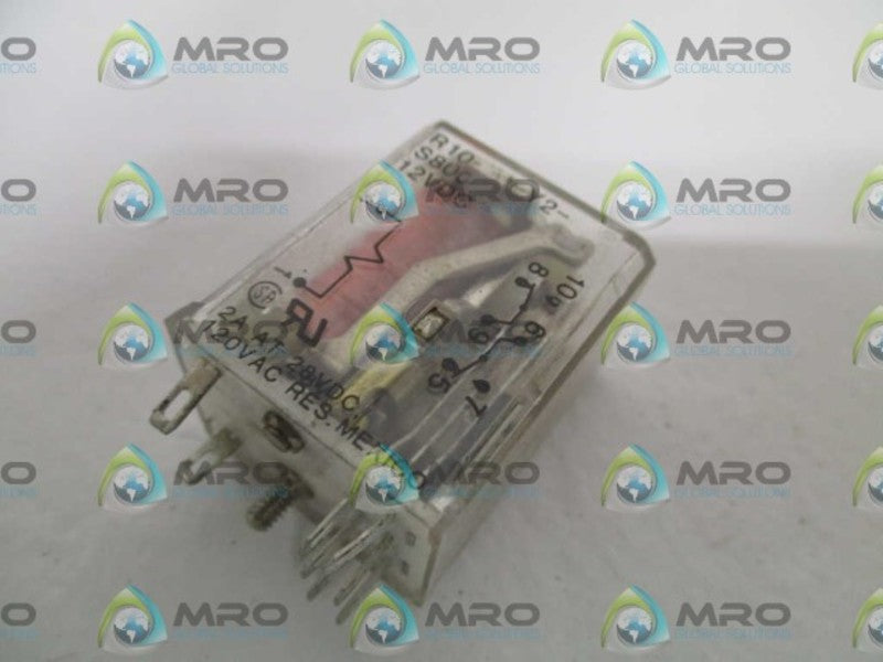 POTTER & BRUMFIELD R10-T1-Y2-S800 RELAY 12VDC *USED*