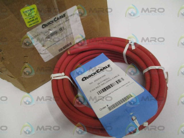 QUICK CABLE 202204-025 WELDING CABLE 25FT *NEW IN BOX*