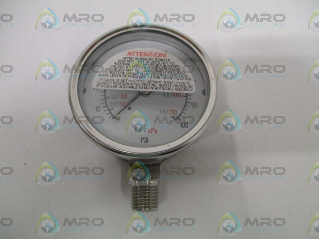 INDUSTRIAL MRO 9796180 PRESSURE GAUGE 100PSI 232.53 2.5" *NEW IN BOX*