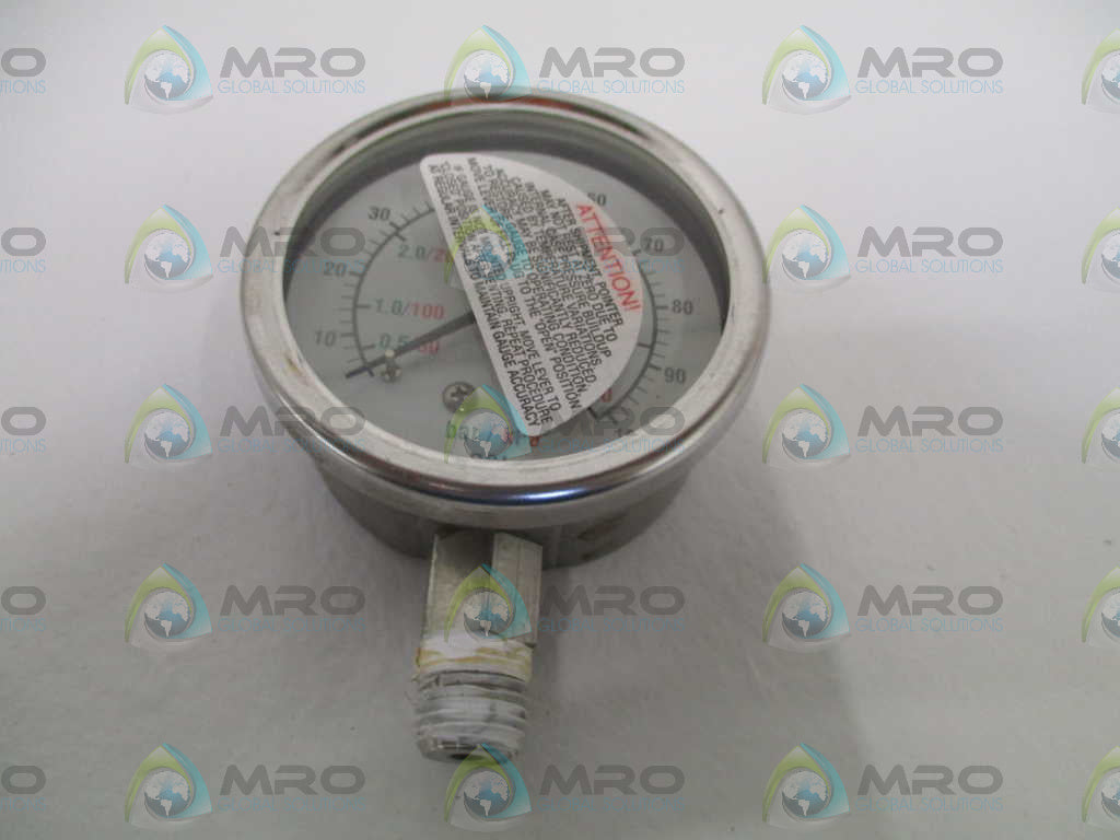INDUSTRIAL MRO 9796180 PRESSURE GAUGE 100PSI 232.53 2.5" *USED*