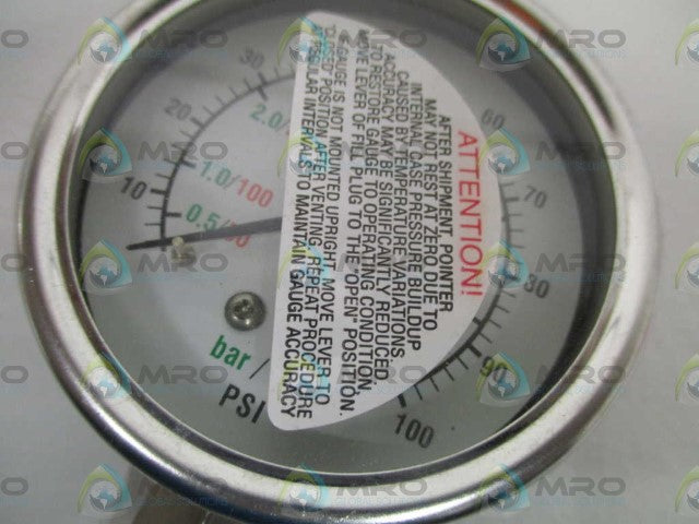 INDUSTRIAL MRO 9796180 PRESSURE GAUGE 100PSI 232.53 2.5" *USED*