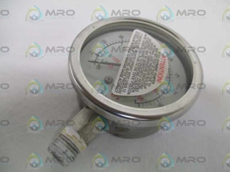 INDUSTRIAL MRO 9796180 PRESSURE GAUGE 100PSI 232.53 2.5" *USED*