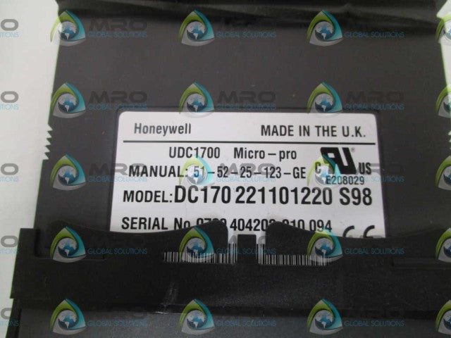 HONEYWELL DC170221101220S98 TEMPERATURE CONTROLLER *NEW NO BOX*